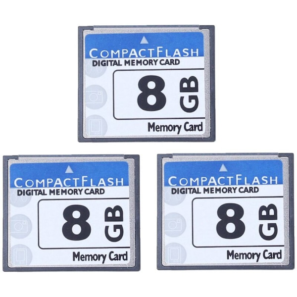 3X Professional 8GB Compact Flash -muistikortti (Valkoinen ja sininen)