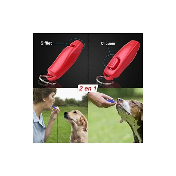 3 st Hundklicker, 2-i-1 Hundträningspissla Klicker, Stor Knapp Hundklicker, Träningklicker, Professionell Träning Hundklicker för Hund, Katt,