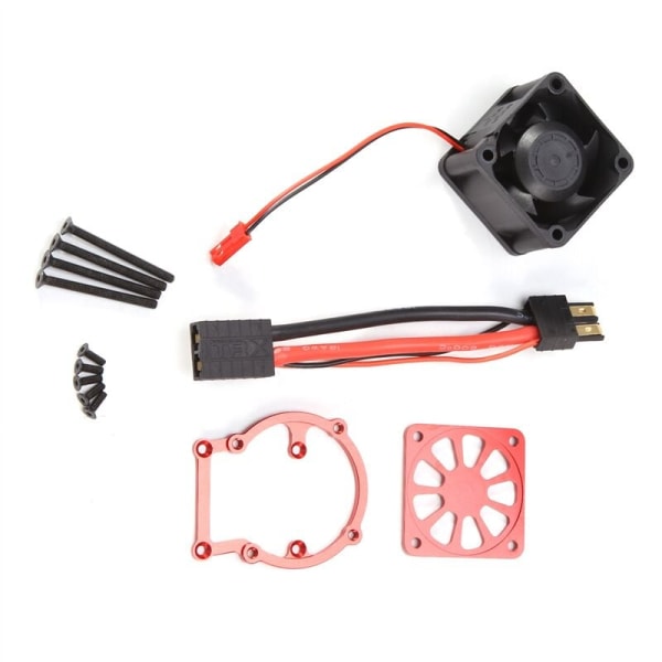 Heatsink-moottorin jäähdytystuuletin metallia varten 1/8 Sledge RC -auton päivitysosiin, punainen