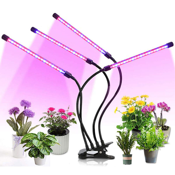 Hortolampun, 360° LED-kasvilampun, sisäkasvien lampun ajastimella, LED-kasvilampun, kasvava kukka