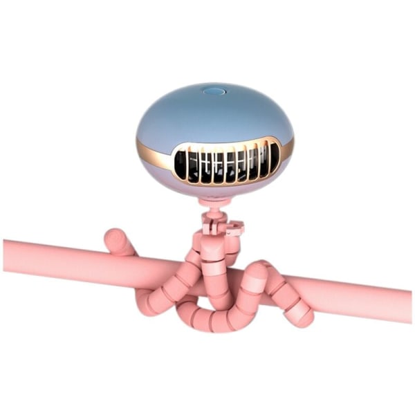 Barnevognshåndholdt genopladelig ventilator Mini bærbar ventilator med fleksibelt stativ, Jellyfish personlig ventilator Candy Design