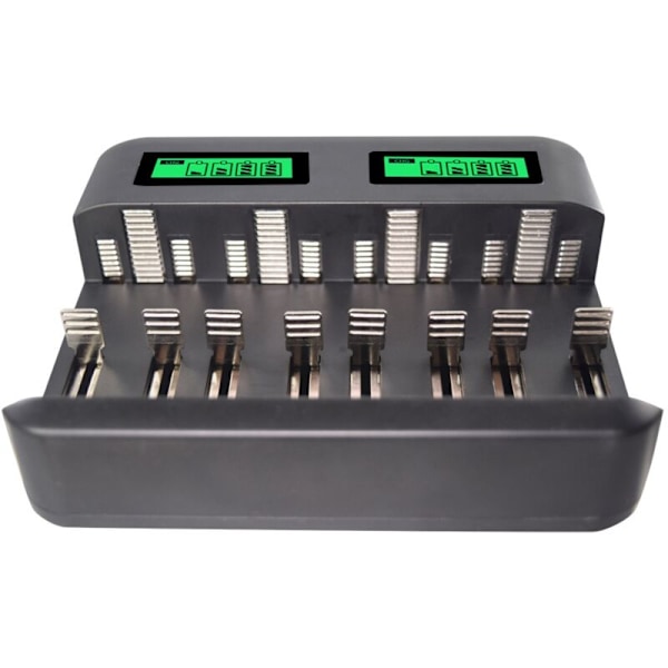 8-fack LCD-display USB Smart Batteriladdare för Uppladdningsbara AAA AA SC C D Storlek 1.2V Ni- Ni-Cd