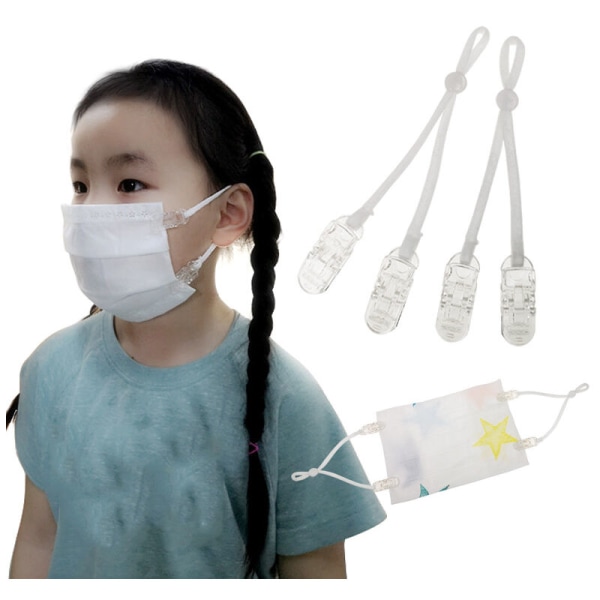10 par hållbara fasta maskklämmor rep hartsklämma kamisol stabilisator elastiskt rep justerbara klämmor elastiskt band för mask