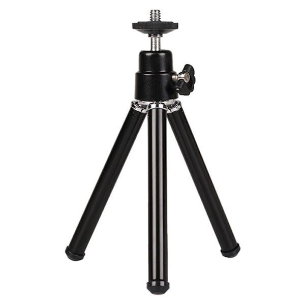 Bärbar Mini Tripod Lätt Aluminiumlegering Justerbar Mini Tripod för Kamera Projektor Svart