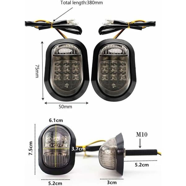 Vandtæt LED-lampe til motorcykel scooter forlygter 2 stk-