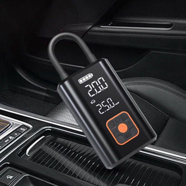 Kannettava Ilmakompressori, 4000Ah Mini Sähköpumppu, 150 PSI Sähköpyörän Pumppu, Kompressori LED-Diginäytöllä ja USB C -portilla, 5 Tilaa, Sopii