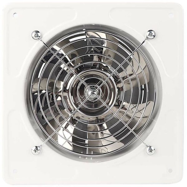 190 mm:n seinäasennusinen poistoilmapuhallin, 40 W, 220 V, hiljainen, kotiin, kylpyhuoneeseen, keittiöön, autotalliin (valkoinen)