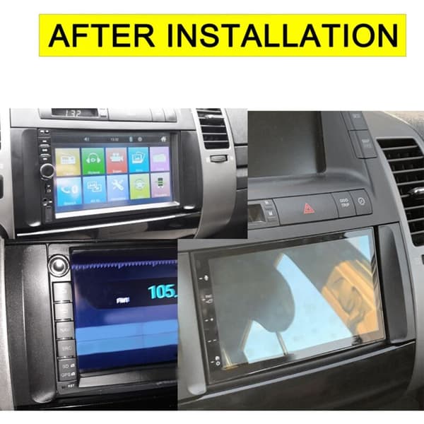 Radio Fascia Bracket för Prius 2002-2009 CD Stereo Panel Dashboard Frame Facia DVD Player Plate RHD