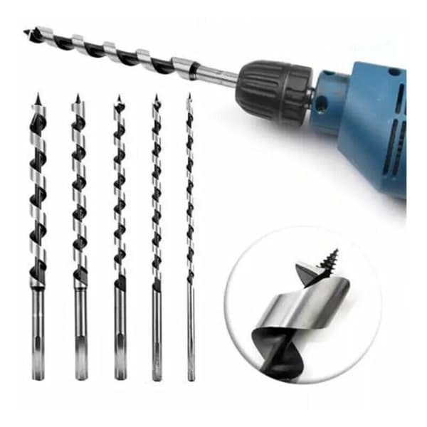 5 stk./sett 230mm Super Lang Auger Bor Bits Hex Shank Auger Bor Bits For Trebearbeiding