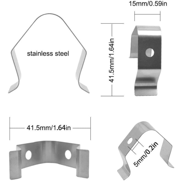 50 stk. Grill Termometer i Rustfrit Stål Temperaturføler Universal Holder Enkelt Hul