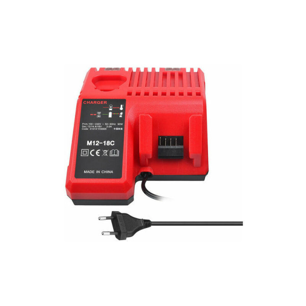 M12-18C Li-Ion Battery Charger For Milwaukee 12V 14.4V 18V C1418C 48-11-1815/1828/1840 M18 M14 M12 Lithium Battery