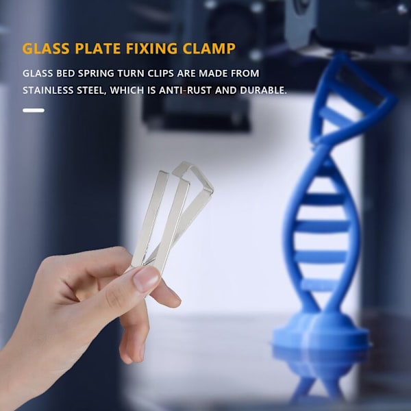 50 stk. Glasplade-fjederklemmer til 3 Pro, 3S, 5 Pro, -20 PRO, -10S Pro 3D-printer