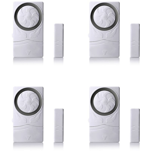 4 st hemlarm inbrottslarm, magnetisk sensor dörrfönster dörrlarm pool dörrlarm för barn