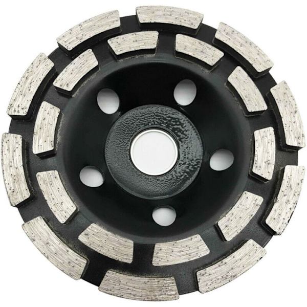 Diamant-imprægneret hjul fortykker marmor beton stykke poleret dobbelt række slibehjul, sort, 125 mm