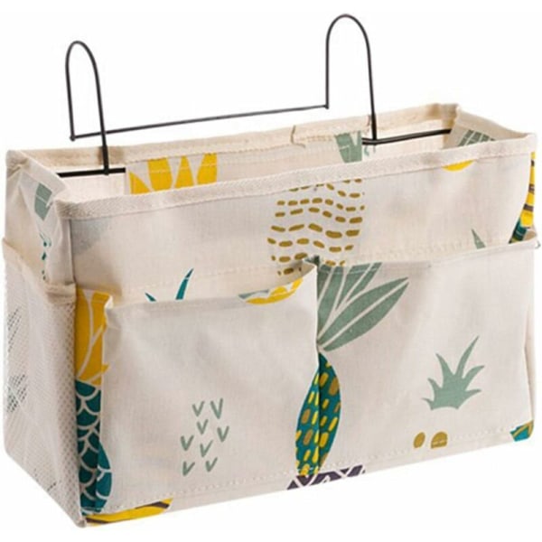 Cosmetic storage bag with hook and pineapple pattern -