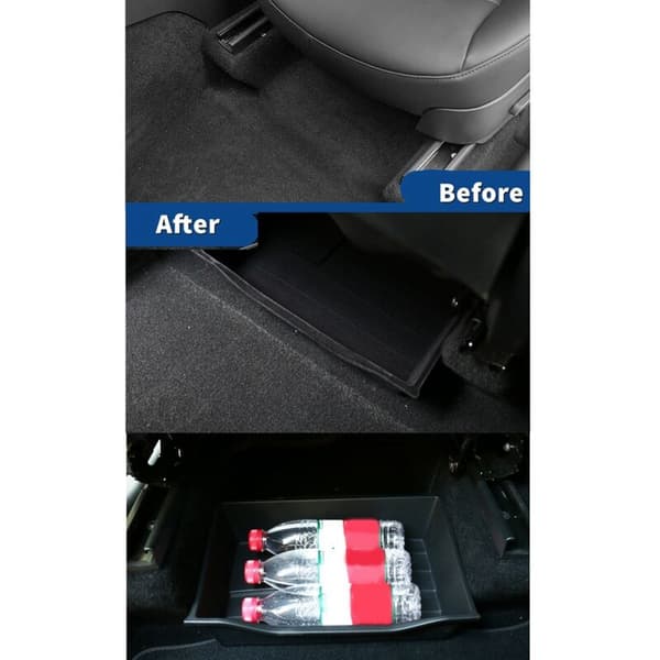 For Model Y 2021 Under Seat Storage Box Organizer High Capacity Car Interior Accessories, ABS