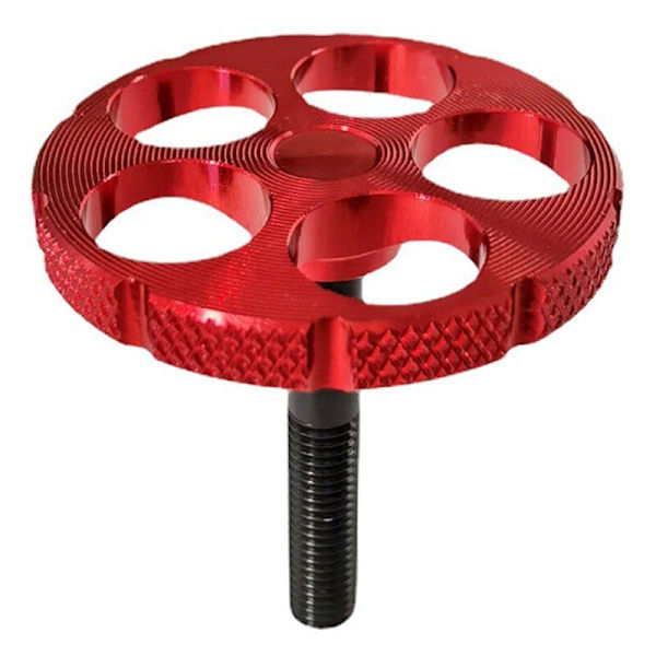 For Folding Bike Frame Round Hinge Lever Clamp Beam Head Tube Folding Buckle Aluminum Alloy for Brompton, Red