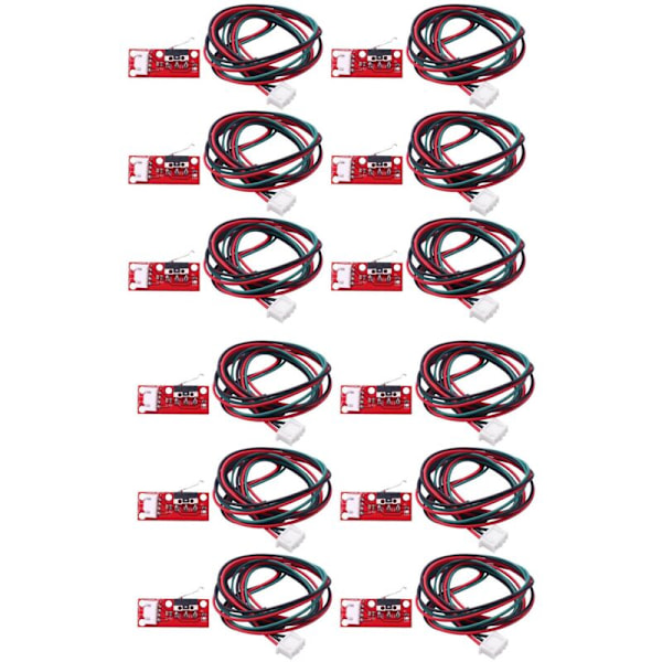 12 stk. Grænseafbryder Mekanisk Stopmodul Tryk til 3D Printer Prusa Mendel Reprap Cnc 2560 1280 Ramps 1.4 Lkb01