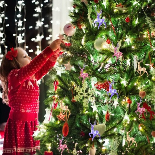 Verhovalot, joulukuusen valoköynnös, 1,5 m 10 LED-paristokäyttöiset jouluporovalot, joulupeuran valoköynnös, sisä- ja ulkokäyttöön