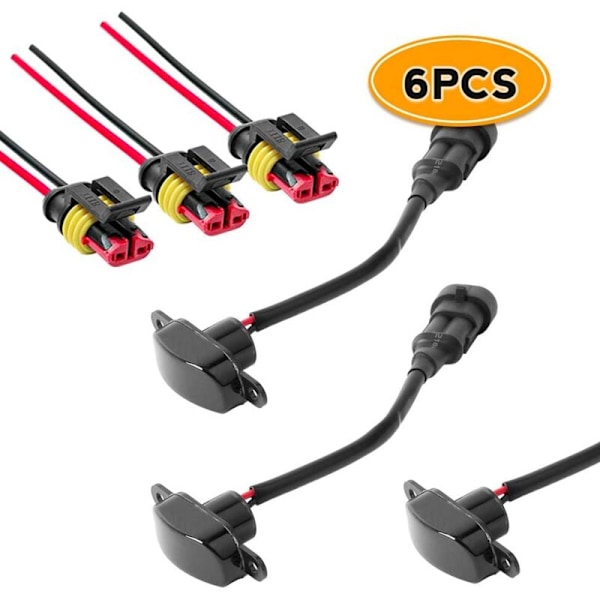 3-pack Grilllampor Passar F250 2004-2019 LED Grillvita Lampor Svart Lins