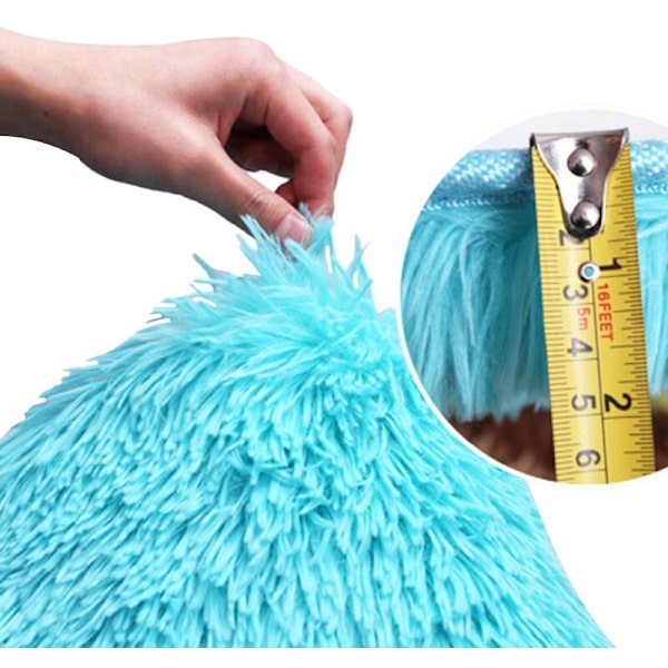 Ultramyk myk teppe moderne shaggy teppe barnehage teppe hjem rom plysj tie dyed gradient teppe dekor 80X80 CM