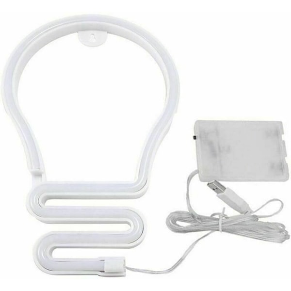 LED Neonlys Pæreformet Neonlys Skilt USB/Batteridrevet Neon Natlys Farverigt LED Neonlampe Vægdækning til Hjem Bar Bryllup Jul