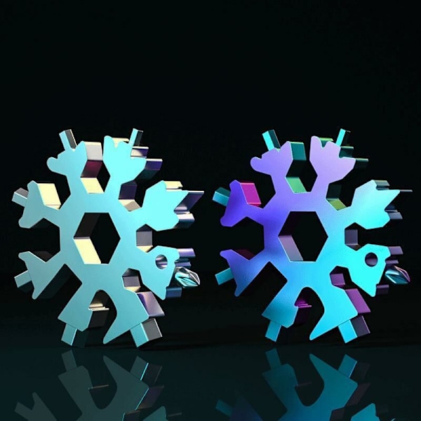 Snöflinga Multiverktyg 18 i 1 Nyckelring Hex Nyckel Hex Multifunktionell Skruvmejsel