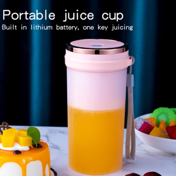Bærbar Elektrisk Saftpresser USB Genopladelig Håndholdt Smoothie Blender Frugtmixer Mad Milkshake Saftmaskine B