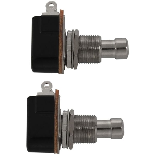 2X Gitarpedal 2-pins SPST Momentan Effekt Trykknapp Fotbryter
