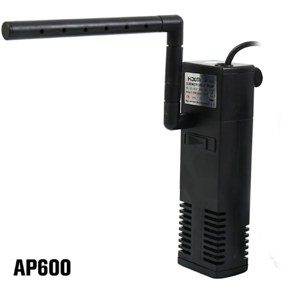 Akvariumvattenflödesfilter 4W 300l/H Akvarium Inre Filter 60l Akvariumpumpfilter med Filter Svamp för Fisk