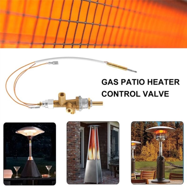 Gasol Patio Värmare Kontrollventil Termoelement Sensor Propangas Dump Switch Knapp Eldgrop Kontroll Säkerhet Pilot Port Montering