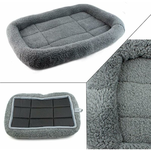 Hundebed Vaskbart Kjæledyrkurv Madrass Katt Pute Matte Kennel for Hunder, M-45x60cm