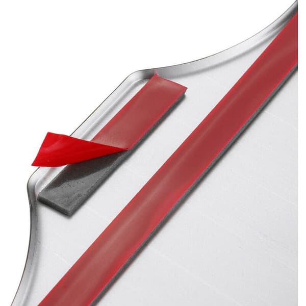 Sort rustfrit stål indvendig kant kopholder panel låg trim til model 3