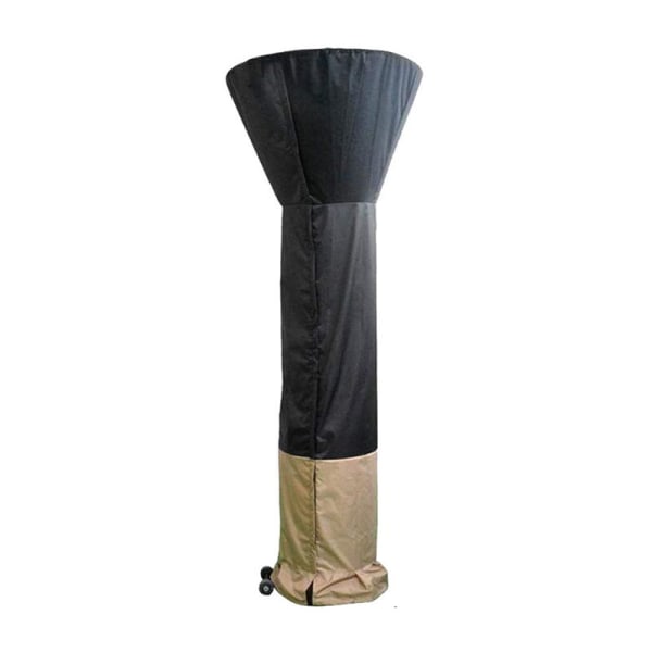 221X85X48CM Patio Heater Cover 210D Oxford Cloth Vattentät Standup Utomhus Rund Värmare Överdrag Kaffe+Svart