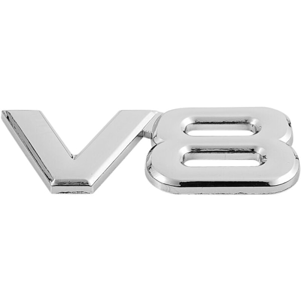 3D-auto V8 -moottorin auton takatarran merkki 7,5 x 3,5 cm