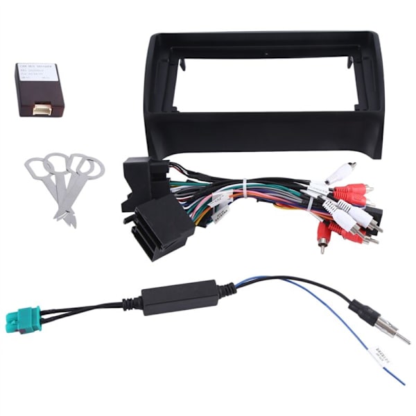 Bildekk Fascia Ramme for TT MK2 2006-2014 2 Din 9 Tommers Ledningsnett Stereo Panel Adapter Strømkabel Canbus