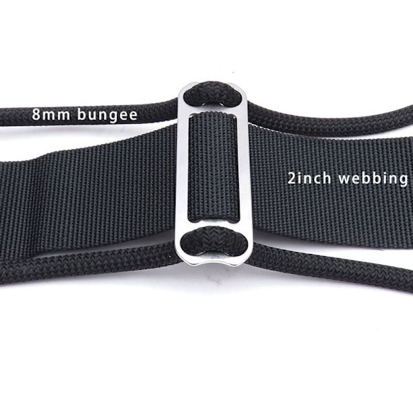 Scuba Diving Sidemount Tri-Glide Bælte BCD Fastgørelsesspænde Rebholder Fastgørelsesspænde