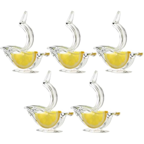 5 stk. Citronspresser Klip Akryl Manuel Citron Skive Juicer Praktisk Transparent Frugtpresser til Hjemmet