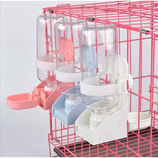 500ML Automatisk Vannfontene for Kjæledyr, Hengende Vannbeholder Vannbeholder Liten Kjæledyrvannflaske for Katter, Hamster, Kaniner - Hvit - 500ml