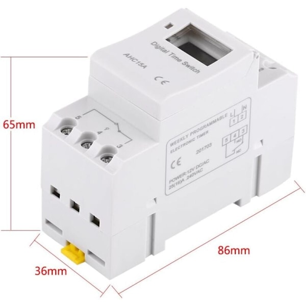 LCD Timer Ugentlig Elektrisk Planlægger Digital Timer Switch 15A(220V)