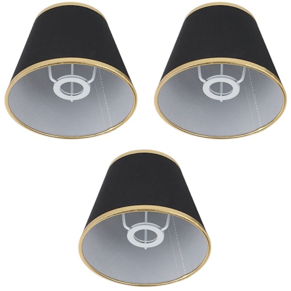 Bubbla tyg lampskärm enkel lampskärm taklampa lock ljus tillbehör för E14 -Svart