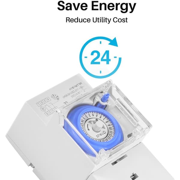 Sul181H Mekanisk Timer 24 Timers Elektrisk Afbryder Relæ Programmerbar Timer 24 Timers Din Skinne Timer Afbryder