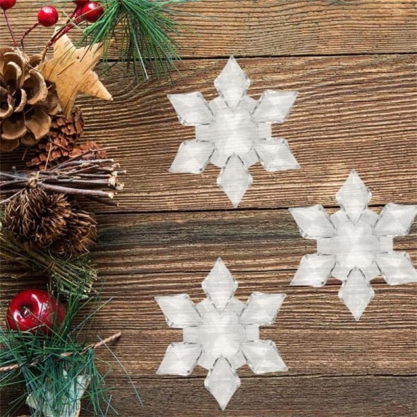 24 stk julekrystall klare akryl strass gel juledekorasjoner for juledekorasjoner
