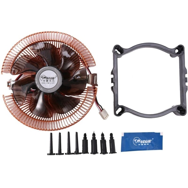 HXHF CPU Cooling Radiator Fan LED Desktop Mute Chassis Fan for / AMD / 1151/775 Multi-Platform Universal