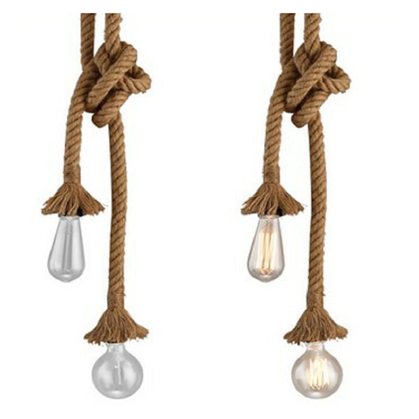 Retro Dobbelt Hoved Hamptov Chandelier E27, Industriel Retro Landlig Stil Loftlampe, Perfekt til Spisestue Restaurant Bar Cafe (Uden Pære)