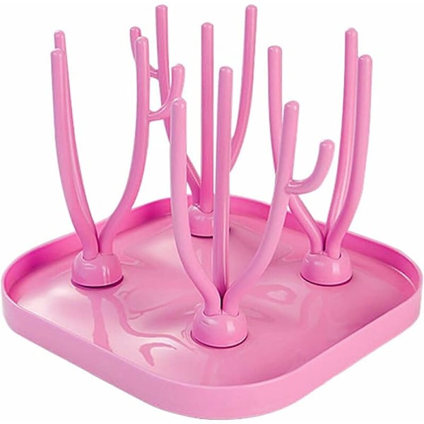 Babyflaske-Dryer, Babyflaske-Tørrestativ, Træ Babyflaske-Dryer, Flaskedryer, Træ Flaskedryer, til Babyflasker, Ren og Hygiejnisk (P