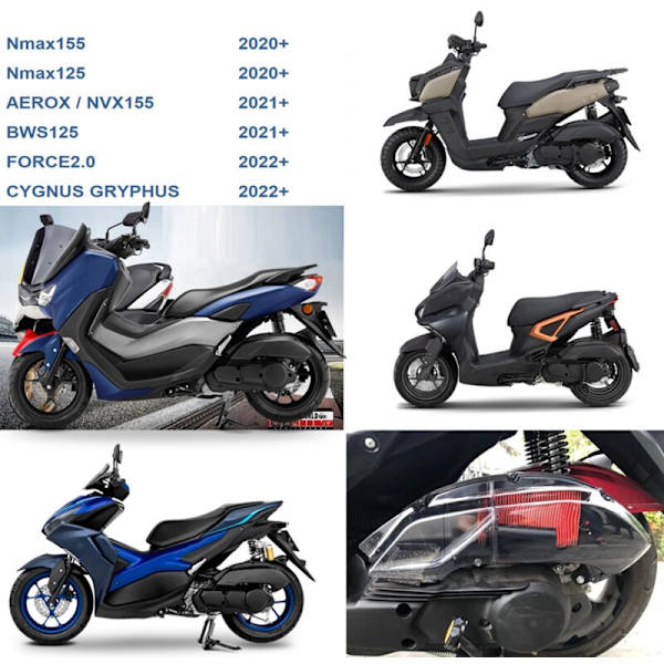 Til NMAX 155 125 V2 Aerox BWS 2021 2022 Luftfilterdæksel Luftfilterbeskytter Skalhætte Røget