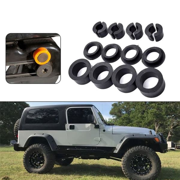 2X Sædesupport Ringe til Wrangler TJ LJ 1998-2006 Ring Direkte Udskiftning Sort