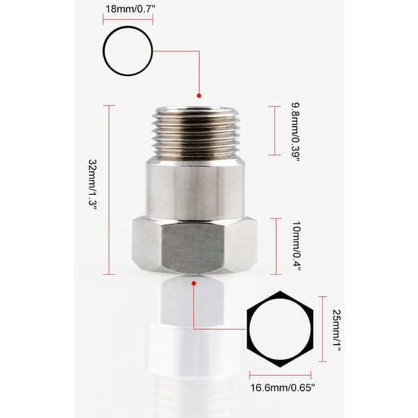 3X O2 Oxygen Sensor Test Tube Extension Adapter Isolator x 1.5 (1) Bung
