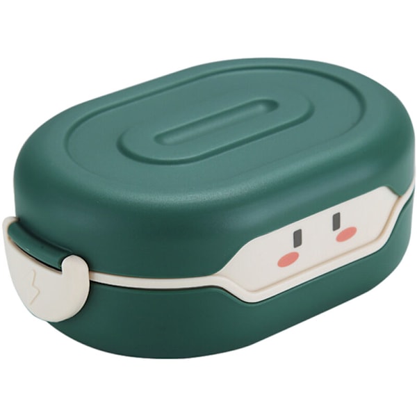 Barnens Bento Lunchbox Läcksäker Behållare Frysbar - för Sallad, Sandwich, Frukt (Grön)